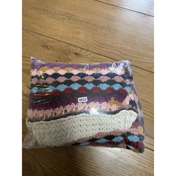 Crochet Cardigan Women Open Front Size‎ S/M Chunky Acrylic Cottagecore Bohemian - Picture 13 of 13